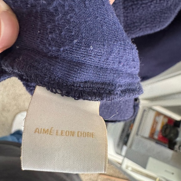 Aime Leon Dore Navy Fleece Quarter Zip - Picture 5 of 8